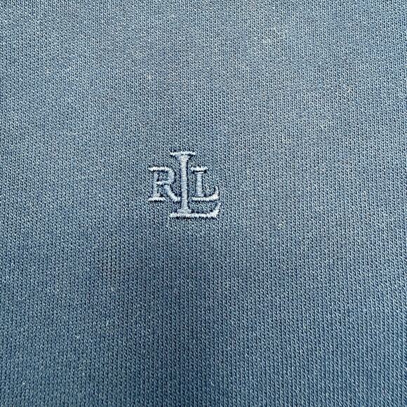 Lauren Ralph Lauren Jacket Gold Clasp 100% Cotton Navy Blue Womens L Classic - Picture 11 of 13